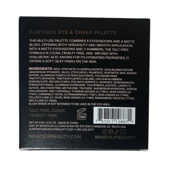 WHATS UP BEAUTY Flirtique Eye & Cheek Palette Deluxe Sample Travel Compact $28 - Picture 6 of 8